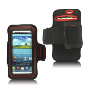 Fashion Sport Gym Armband Case for Samsung Galaxy S 3 / III I9300 I747 L710 T999 I535 R530 - Red / Black