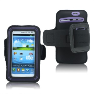 Fashion Sport Gym Armband Case for Samsung Galaxy S 3 / III I9300 I747 L710 T999 I535 R530 - Purple