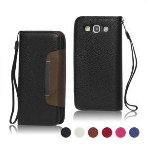 Lychee Leather Wallet Case for Samsung Galaxy S 3 / III I9300 I747 L710 T999 I535 R530
