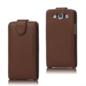 Leather Flip Case Cover for Samsung Galaxy S 3 / III I9300 I747 L710 T999 I535 R530 - Brown