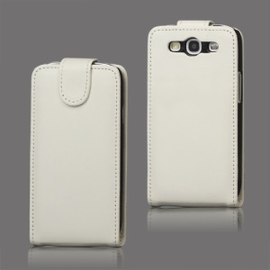 Leather Flip Case Cover for Samsung Galaxy S 3 / III I9300 I747 L710 T999 I535 R530 - White