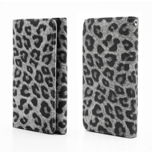 Universal Leopard Wallet Purse Leather Case for Samsung Galaxy S IV I9500 S III HTC ONE M7 etc