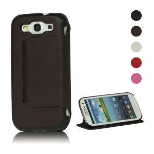 Stylish Leather Stand Case for Samsung Galaxy S 3 / III I9300 I747 L710 T999 I535 R530