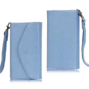 Crown Snake Skin Leather Card Wallet Handbag Case Cover for Samsung Galaxy S3 S4 i9500 iPhone 5 - Blue