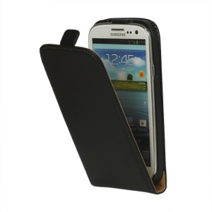 Genuine Split Leather Flip Case for Samsung Galaxy S 3 / III I9300 I747 L710 T999 I535 R530