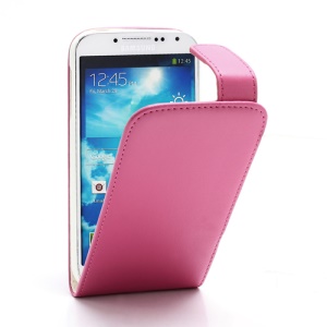 Classic Vertical Magnetic Flip Leather Case for Samsung Galaxy S4 S IV i9500 i9505 - Rose