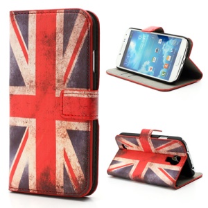 Retro UK Flag Wallet Leather Case w/ Stand for Samsung Galaxy S IV S 4 i9500 i9502 i9505