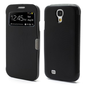 Magnetic Wake Up Sleep Leather Case Smart Cover for Samsung Galaxy S IV S4 i9500 i9505 - Black