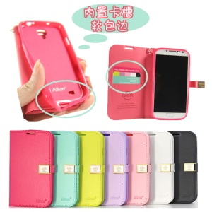 Deere Ailun Silm Design TPU Holder Leather Wallet Case for Samsung Galaxy S4 IV i9500 i9505