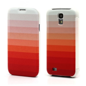Red Stripe Wallet Leather Flip Case Hard Back Cover for Samsung Galaxy S IV S4 i9500 i9502 i9505