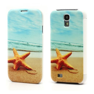 Starfish Folio Leather Wallet Case Hard Back Cover for Samsung Galaxy S IV S4 i9500 i9502 i9505