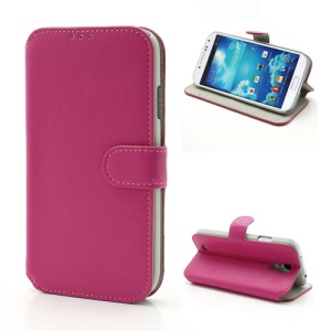 South Korea Leather Flip Case with Card Slots &amp; Stand for Samsung Galaxy S4 S IV i9500 i9505 i9502 - Rose