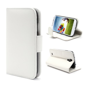 Folio Leather Wallet Case Cover for Samsung Galaxy S4 S IV i9500 i9505 - White