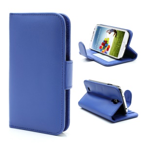 Folio Samsung Galaxy S4 S IV i9500 i9505 Leather Wallet Case w/ Stand Card Slot - Blue
