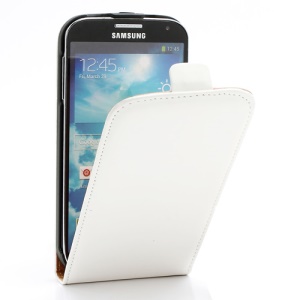 Matte Leather Magnetic Flip Case for Samsung Galaxy S4 i9500 i9505 - White