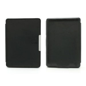 Magnetic Crazy Horse Leather Case Cover for Amazon Kindle Paperwhite - Black