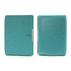 Magnetic Crazy Horse Leather Case for Amazon Kindle Paperwhite - Baby Blue