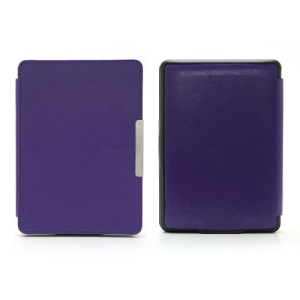 Amazon Kindle Paperwhite Magnetic Crazy Horse Leather Cover Case - Purple