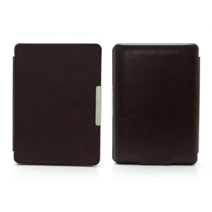 Magnetic Crazy Horse Folio Leather Cover for Amazon Kindle Paperwhite - Coffee