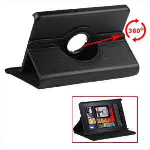 Amazon Kindle Fire 360 Degree Rotary Leather Case - Black