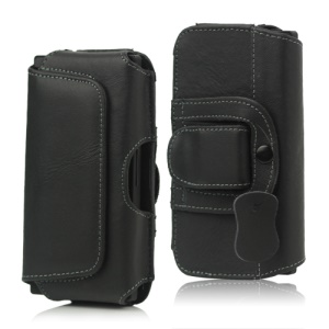 Leather Belt Clip Holster Pouch Case for Sony Xperia S LT26i LT26a / iPhone 4 4S