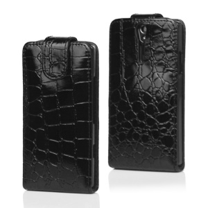 Crocodile Leather Flip Case for Sony Xperia S LT26i LT26a / Nozomi