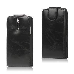 Glossy Leather Flip Case for Sony Xperia S LT26i LT26a / Nozomi