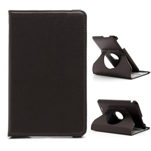 360 Degree Rotary Litchi Leather Protective Case w/ Stand for Asus MemoPad ME172V - Coffee