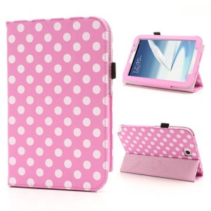 Polka Dot Magnetic Leather Stand Case Accessories for Samsung Galaxy Note 8.0 N5100 N5110 - Pink