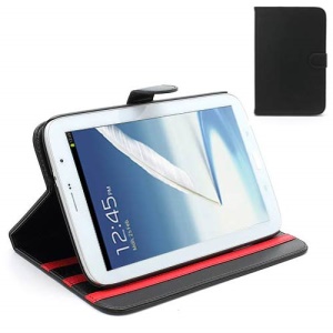 Book-style Leather Stand Case for Samsung Galaxy Note 8.0 N5100 N5110 - Black