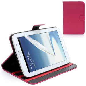 Book-style Leather Stand Case for Samsung Galaxy Note 8.0 N5100 N5110 - Rose