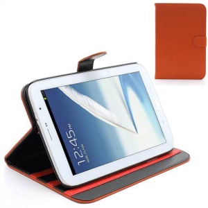 Book-style Leather Stand Case for Samsung Galaxy Note 8.0 N5100 N5110 - Orange