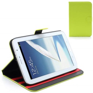 Book-style Leather Case Stand for Samsung Galaxy Note 8.0 N5100 N5110 - Green