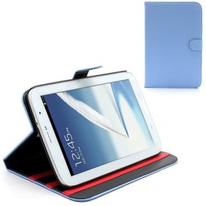 Book-style Leather Case Cover Stand for Samsung Galaxy Note 8.0 N5100 N5110 - Blue