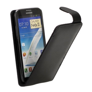 Vertical Flip Leather Case for Samsung Galaxy Note 2 / II N7100 - Black