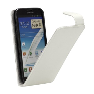 Vertical Flip Leather Case for Samsung Galaxy Note 2 / II N7100 - White