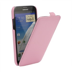 Litchi Vertical Flip Leather Case for Samsung Galaxy Note 2 / II N7100 - Pink
