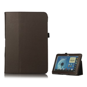 Slim Leather Stand Case Cover for Samsung Galaxy Note 10.1 N8000 N8010 - Brown