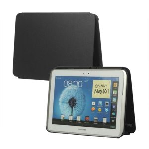 Premium Leather Book Cover Case for Samsung Galaxy Note 10.1 N8000 N8010 - Black