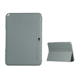 Business Leather Stand Case for Samsung Galaxy Note 10.1 N8000 N8010 - Grey