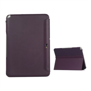 Business Leather Stand Case for Samsung Galaxy Note 10.1 N8000 N8010 - Purple