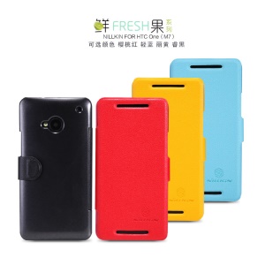 Nillkin Fresh Flip Magnet Leather Case Cover for HTC One M7 801e