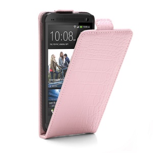 Genuine Crocodile Leather Flip Case for HTC One M7 801e