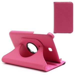360 Degree Rotary Stand Leather Cover Case for Samsung Galaxy Tab 3 7.0 P3200 P3210 - Rose