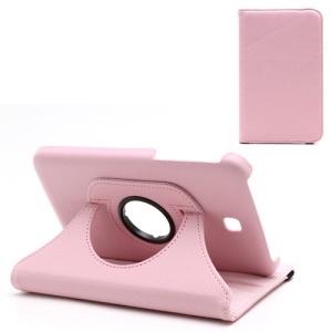 360 Degree Rotary Stand Leather Case for Samsung Galaxy Tab 3 7.0 P3200 P3210 - Pink