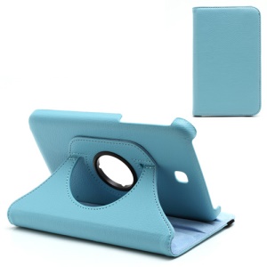 Samsung Galaxy Tab 3 7.0 P3200 P3210 360 Degree Rotary Stand Leather Case - Blue