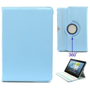 360 Degree Rotary Folio Leather Case for Samsung Galaxy Tab 2 10.1 P5100 P5110 P7510 P7500 - Blue