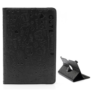 Cartoon Graffiti Rotary Leather Case for Samsung Galaxy Tab 2 10.1 P5100 P5110