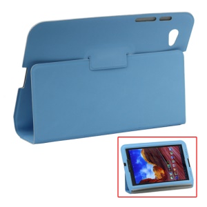 Ultra Slim Stand Leather Case for Samsung Galaxy Tab 7.7 P6800 P6810 - Light Blue