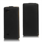 Genuine Split Leather Flip Case for LG Optimus 4X HD P880